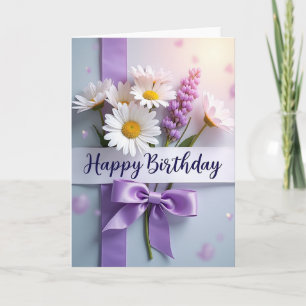 Tarjeta de cumpleaños con ramo de pastel