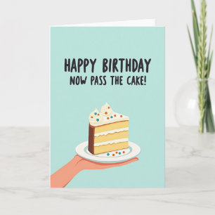 Tarjeta de Cumpleaños con Rebanada de Tarta Divert