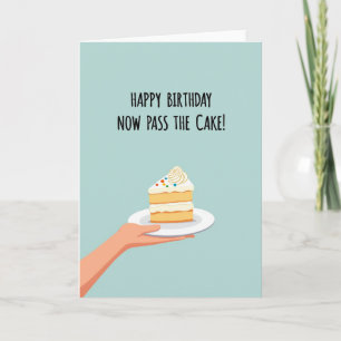 Tarjeta de Cumpleaños con Rebanada de Torta Juguet