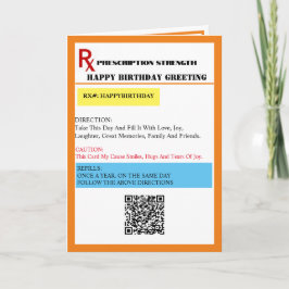 Tarjeta de cumpleaños con receta de diversión