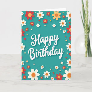 Tarjeta de cumpleaños con recorte de papel