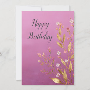 Tarjeta de cumpleaños con Recorte de Relieve metal