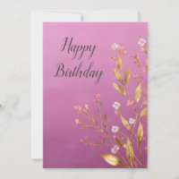 Tarjeta de cumpleaños con Recorte de Relieve metal