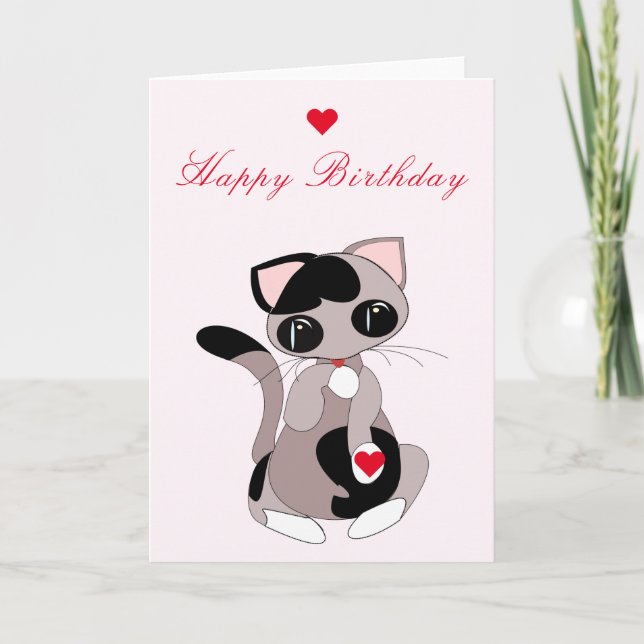 Tarjeta de cumpleaños con regalo de corazón para g (Anverso)