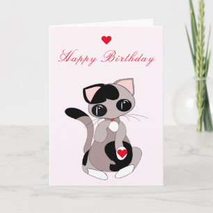 Tarjeta de cumpleaños con regalo de corazón para g