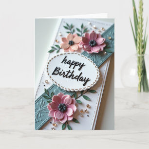 Tarjeta de cumpleaños con relieve