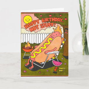 Tarjeta de Cumpleaños con Relieve de Letras Hot St