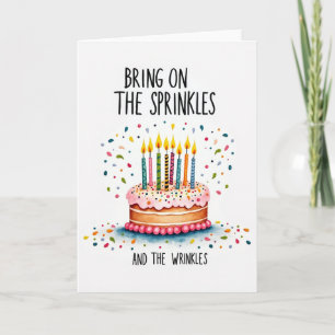 Tarjeta de cumpleaños con remolino de confeti