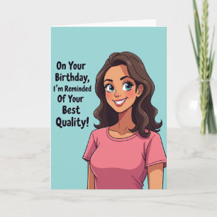 Tarjeta de cumpleaños con retrato animado
