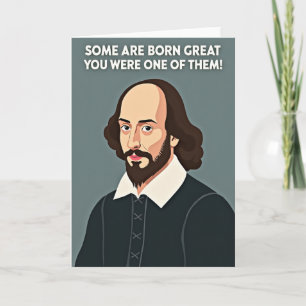 Tarjeta de cumpleaños con retrato atemporal