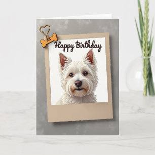 Tarjeta de cumpleaños con retrato de cachorro