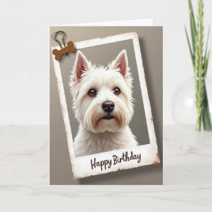 Tarjeta de cumpleaños con retrato de cachorro
