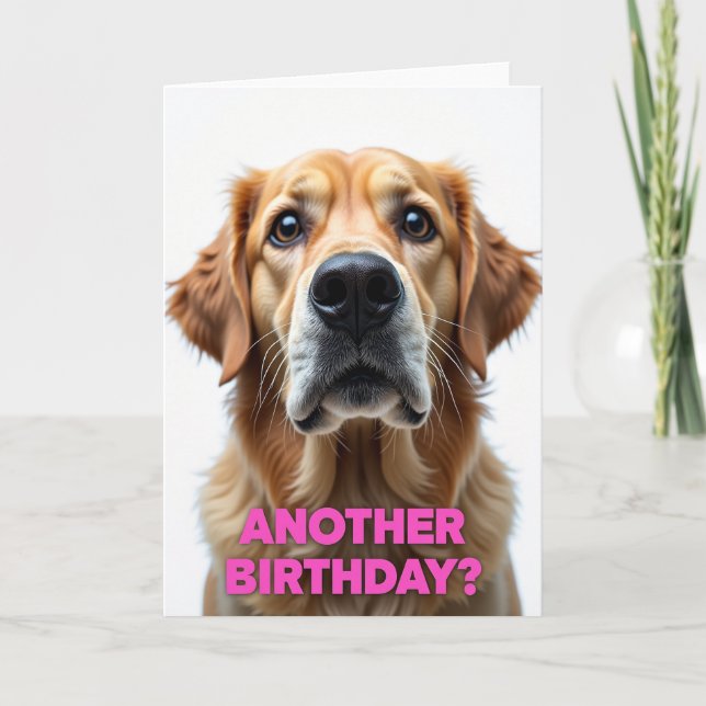 Tarjeta de cumpleaños con retrato de perro (Anverso)