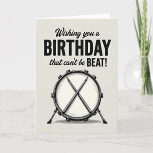 Tarjeta de cumpleaños con ritmo de tambor