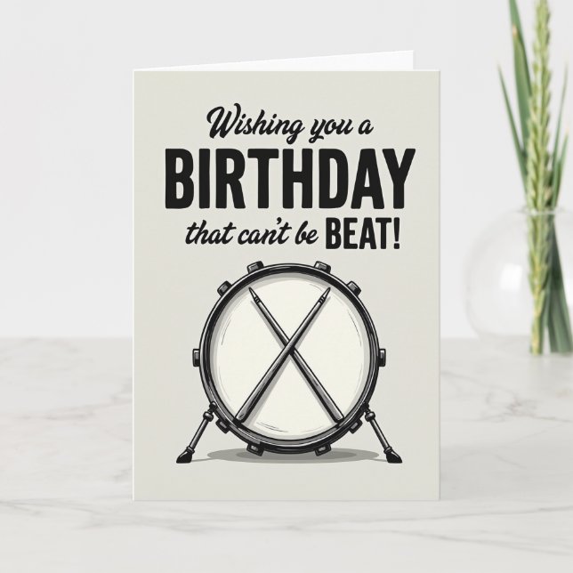 Tarjeta de cumpleaños con ritmo de tambor (Anverso)