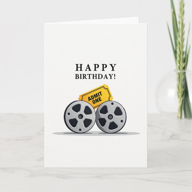 Tarjeta de Cumpleaños con Rollo de Película (Anverso)