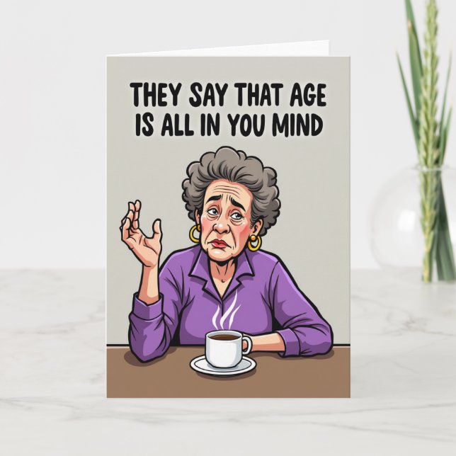 Tarjeta de cumpleaños con sabiduría irónica (Anverso)