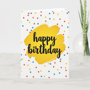 Tarjeta de cumpleaños con salpicadura de júbilo