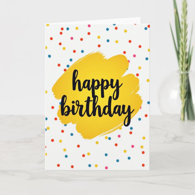 Tarjeta de cumpleaños con salpicadura de júbilo (Anverso)