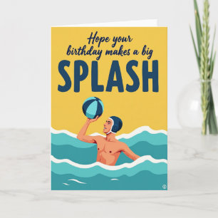 Tarjeta de cumpleaños con salpicaduras