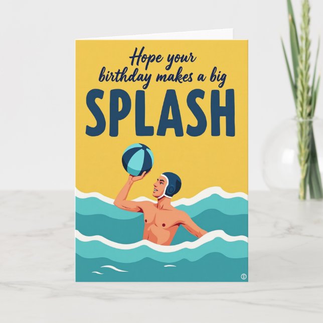 Tarjeta de cumpleaños con salpicaduras (Anverso)
