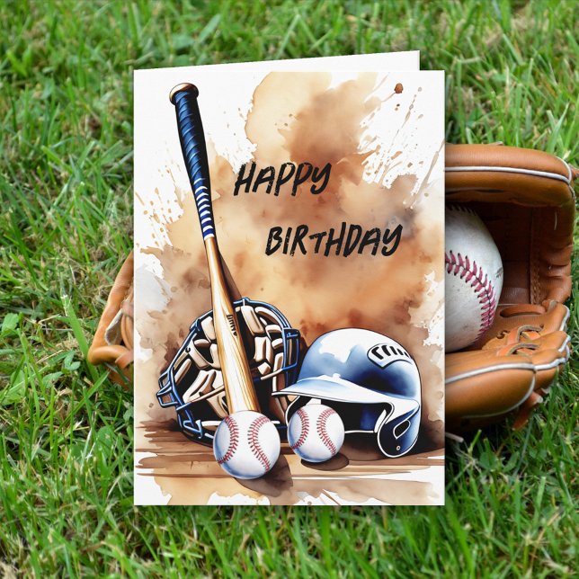 Tarjeta de cumpleaños con salpicaduras de acuarela (Subido por el creador)