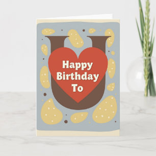 Tarjeta de cumpleaños con sentimiento U