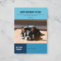 Tarjeta de cumpleaños con siesta de Boston Terrier