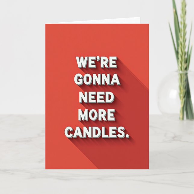 Tarjeta de cumpleaños con sombra audaz (Anverso)