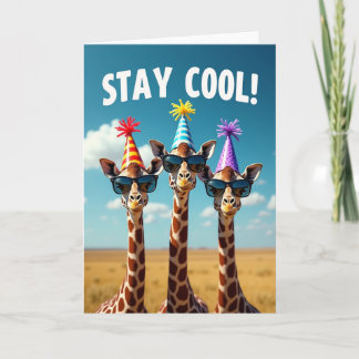 Tarjeta de cumpleaños con sombrero de fiesta de ji