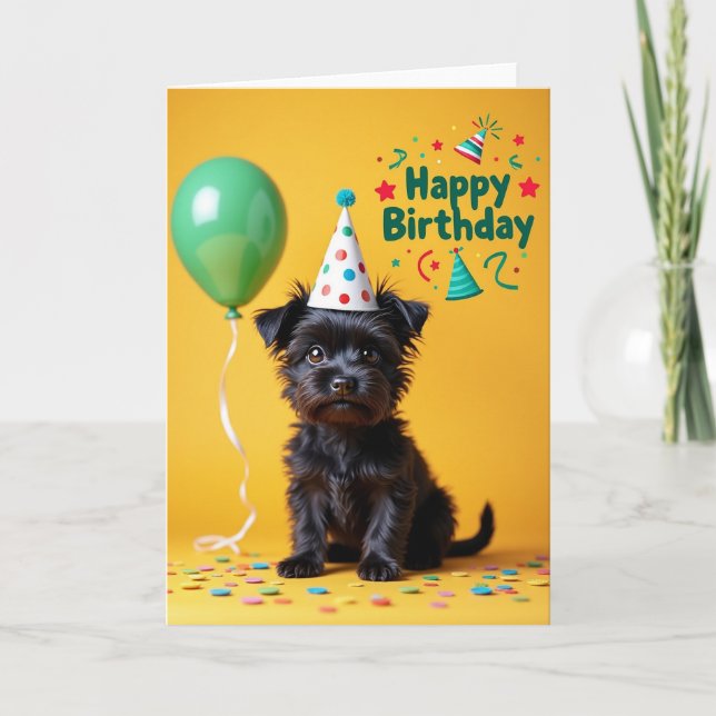 Tarjeta de cumpleaños con sombrero de fiesta para  (Anverso)