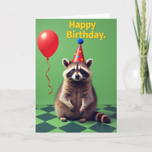 Tarjeta de cumpleaños con sombrero de fiesta para