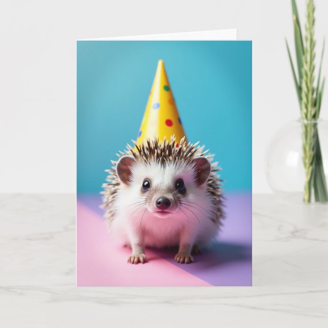 Tarjeta de cumpleaños con sombrero puntiagudo dulc (Anverso)