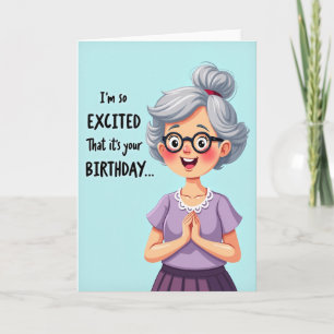 Tarjeta de cumpleaños con sonrisa radiante