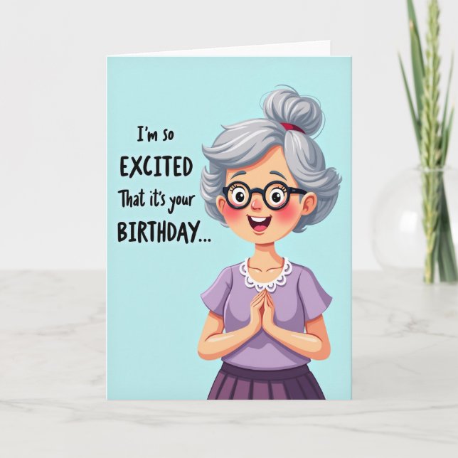 Tarjeta de cumpleaños con sonrisa radiante (Anverso)