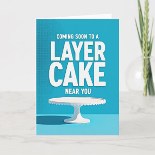 Tarjeta de cumpleaños con soporte para pastel