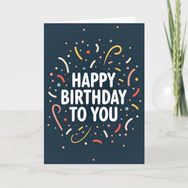 Tarjeta de cumpleaños con sprinkle alegre (Anverso)