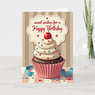 Tarjeta de cumpleaños con sprinkles