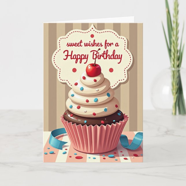 Tarjeta de cumpleaños con sprinkles (Anverso)