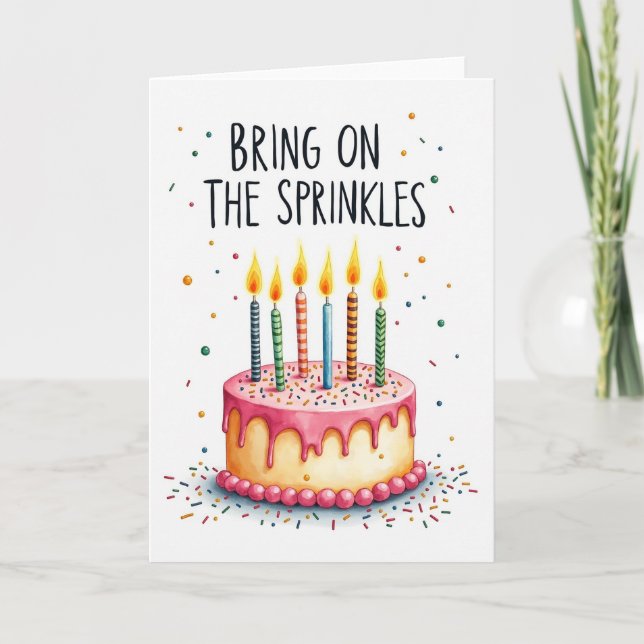 Tarjeta de cumpleaños con sprinkles (Anverso)