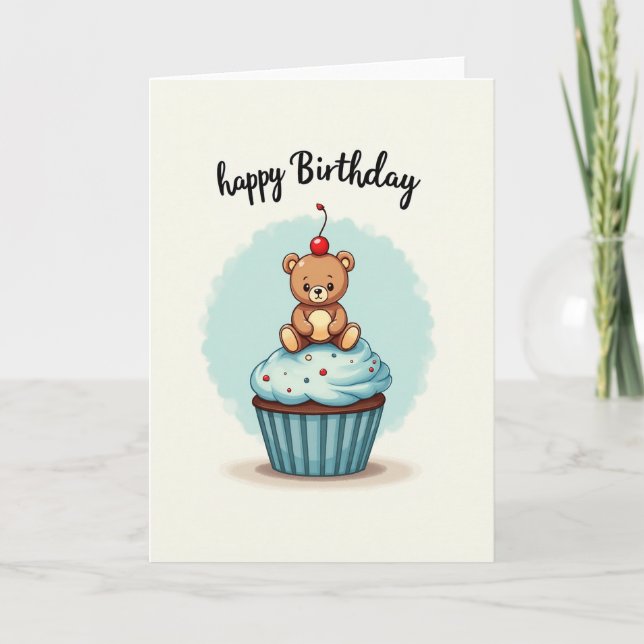 Tarjeta de cumpleaños con sprinkles caprichosos (Anverso)