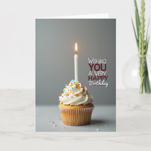 Tarjeta de cumpleaños con sprinkles dulces