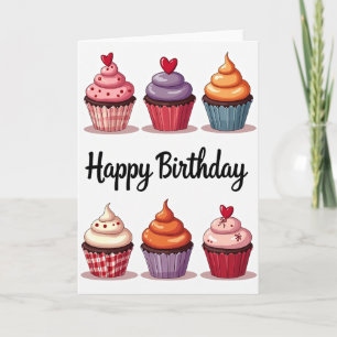 Tarjeta de cumpleaños con sprinkles escarchados