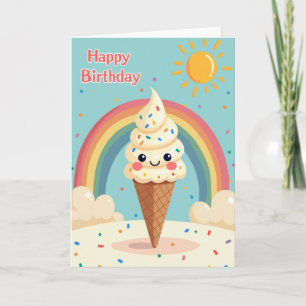 Tarjeta de cumpleaños con sprinkles lindos