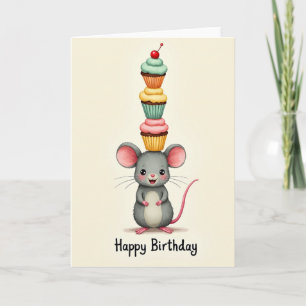 Tarjeta de cumpleaños con tapa azul teñido