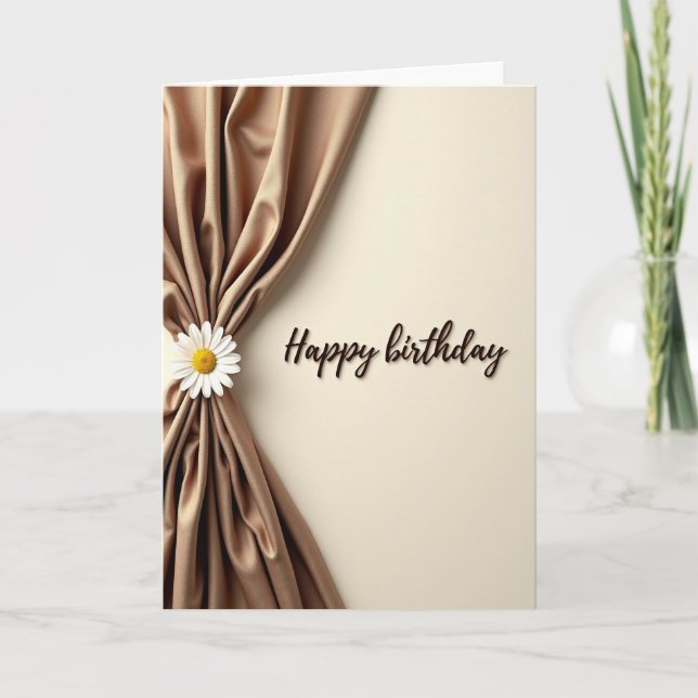 Tarjeta de cumpleaños con tela plegada dulce (Anverso)