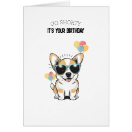 Tarjeta de cumpleaños con tema Corgi para amantes 