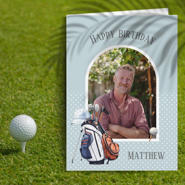 Tarjeta de cumpleaños con tema de golf de una sola (Subido por el creador)