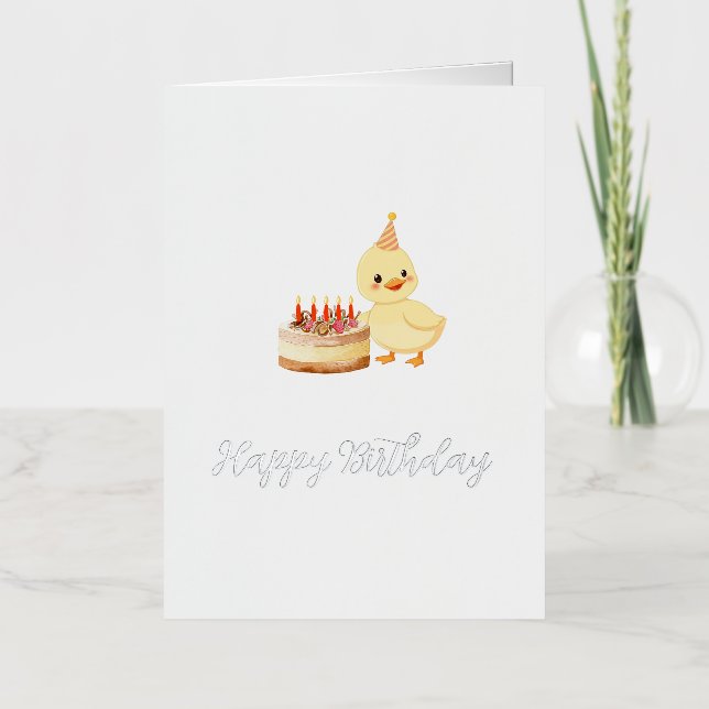 Tarjeta de cumpleaños con temática animal de Relie (Anverso)