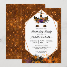 Tarjeta de cumpleaños con temática de Halloween y 